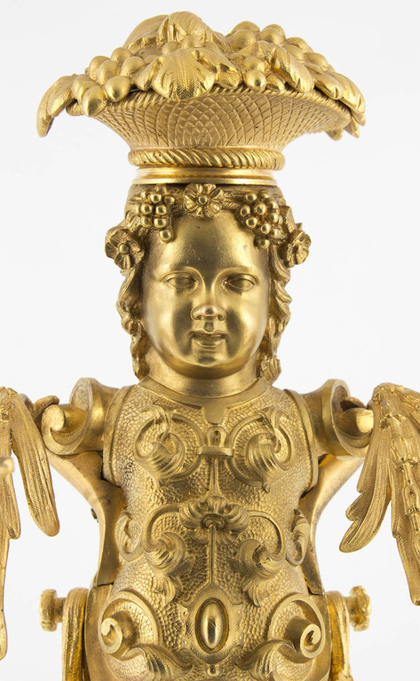 Candelabri in bronzo dorato